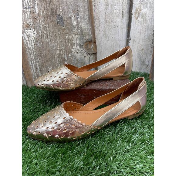 Springstep Delorse Gold Shoes Flats EU42 Women's 10.5 - 11 - Picture 1 of 7